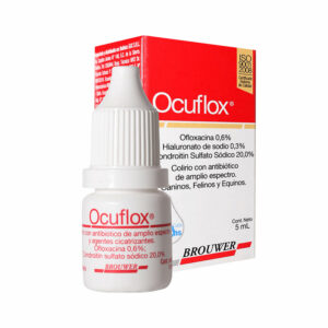 Ocuflox antibacerial felinos equinos